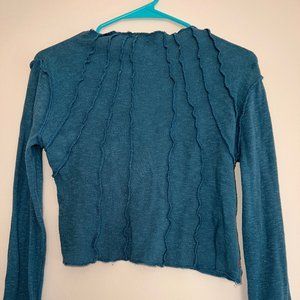 BDG Urban Outfitters blue knit stitch top